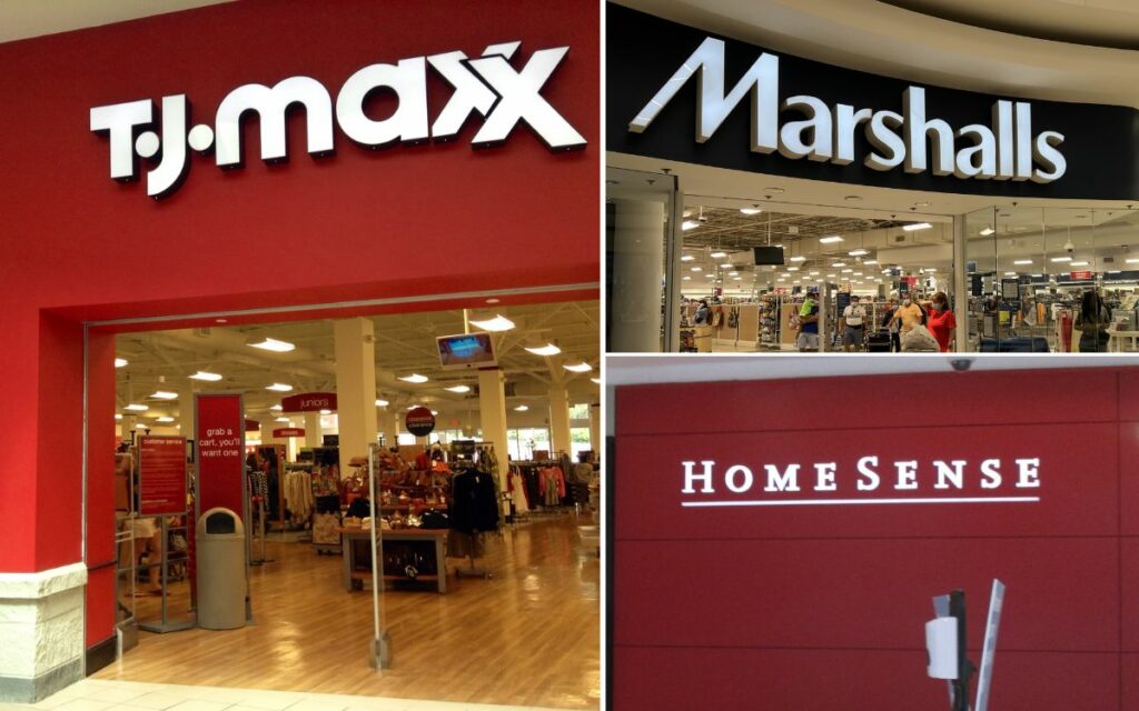 TJ Maxxi, Marshallsi ja Homesense'i kauplused